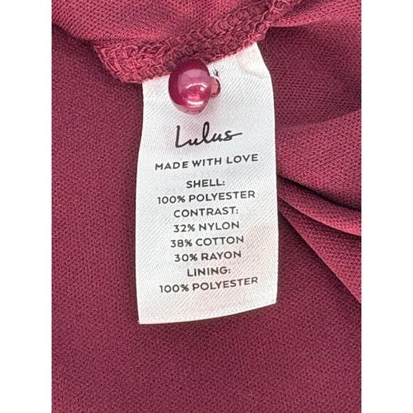 Lulus “Dance All Evening” Burgundy Lace Maxi Halter Dress – Large NWT - Picture 7 of 7